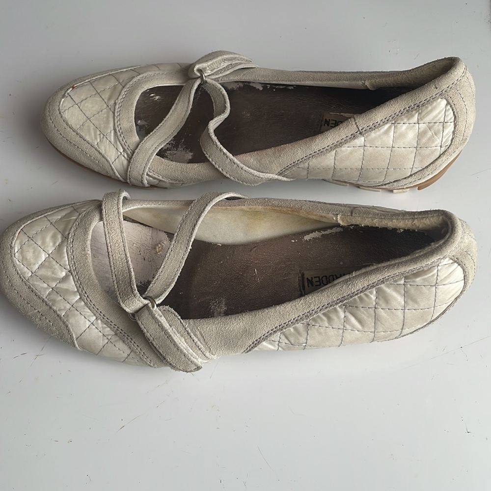 Steve madden Ricky shoes slip on flats athletic white size 8